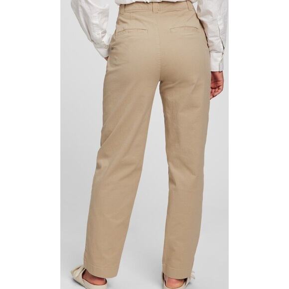 Gap Womens Pants Beige Size 12 Tall Straight Up Khaki High Rise Cotton Blend $80 - Picture 14 of 14
